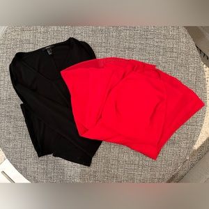 Lulus Letters of love red backless mini & bell sleeve black Forever 21 mini dres